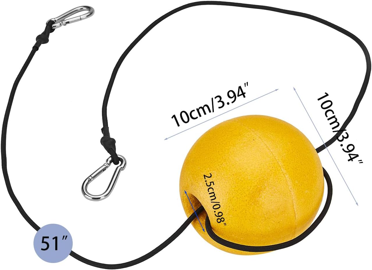 Anchor Buoy Float,2 or 4Pcs Crab Trap Floats Anchor Marker Buoy,High Visibility Buoy Float with 51" Bungee Cord & Clip - Yellow 4Pcs image number 4