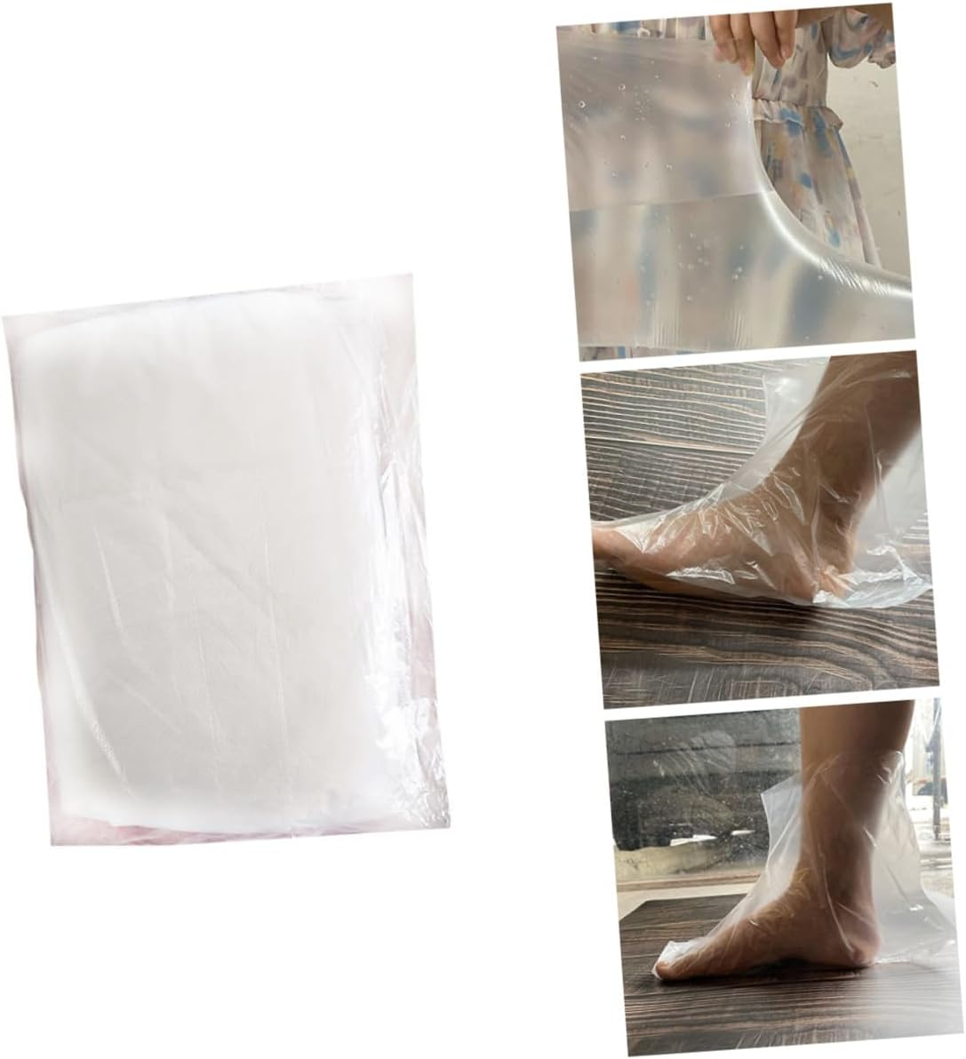 FONDOTIN Disposable Waterproof Foot Protector Bags 100Pcs Breathable Long Leg Covers for Foot Therapy and Pedicure Suitable for Spa and Home Use image number 4