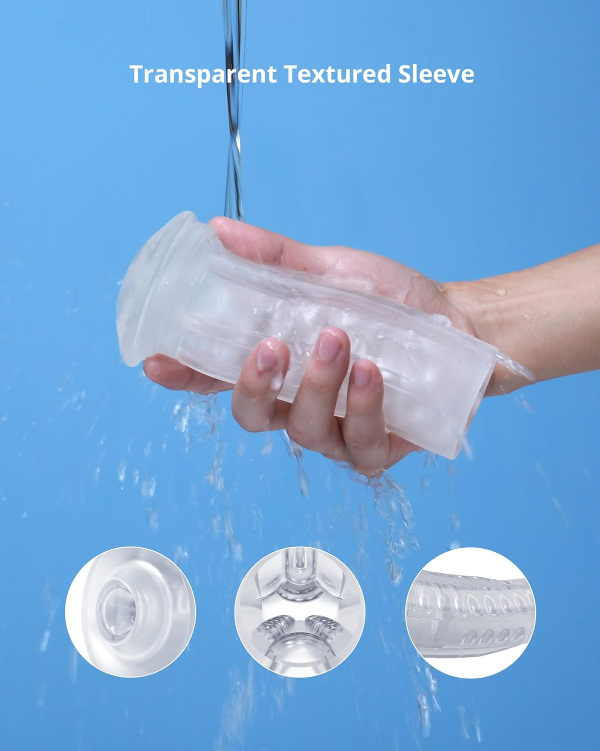 LOVENSE Pocket Pussy for Men, Max 2 Electric Masturbator Cup Accessories, 3D Realistic Crystal Neutral Hole Sleeve image number 6