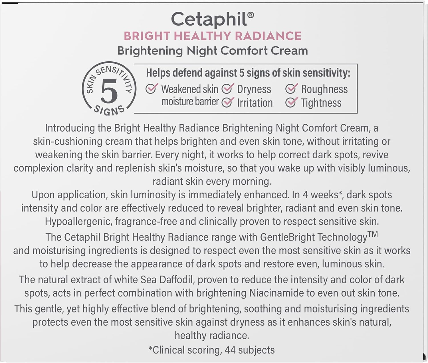 Cetaphil Bright Healthy Radiance Brightening Night Comfort Cream 50G, with Niacinamide, Dermatologist Tested image number 5