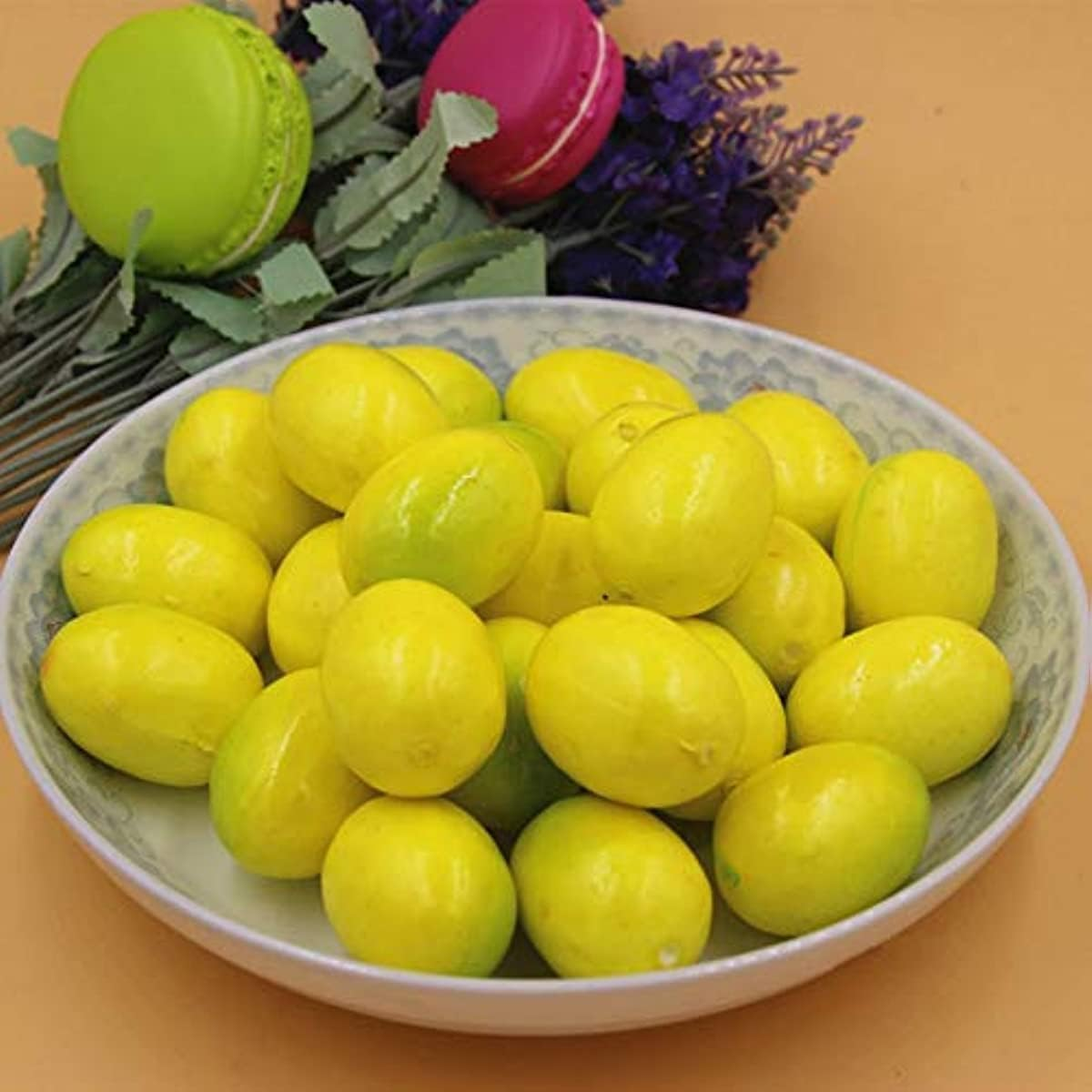 Yuanholumid 10Pcs Artificial Mini Lemon Decor Fake Fruit Home Party Festival Decoration Props，Quality and Creative House Kitchen Party Decoration Artificial Fruit image number 6