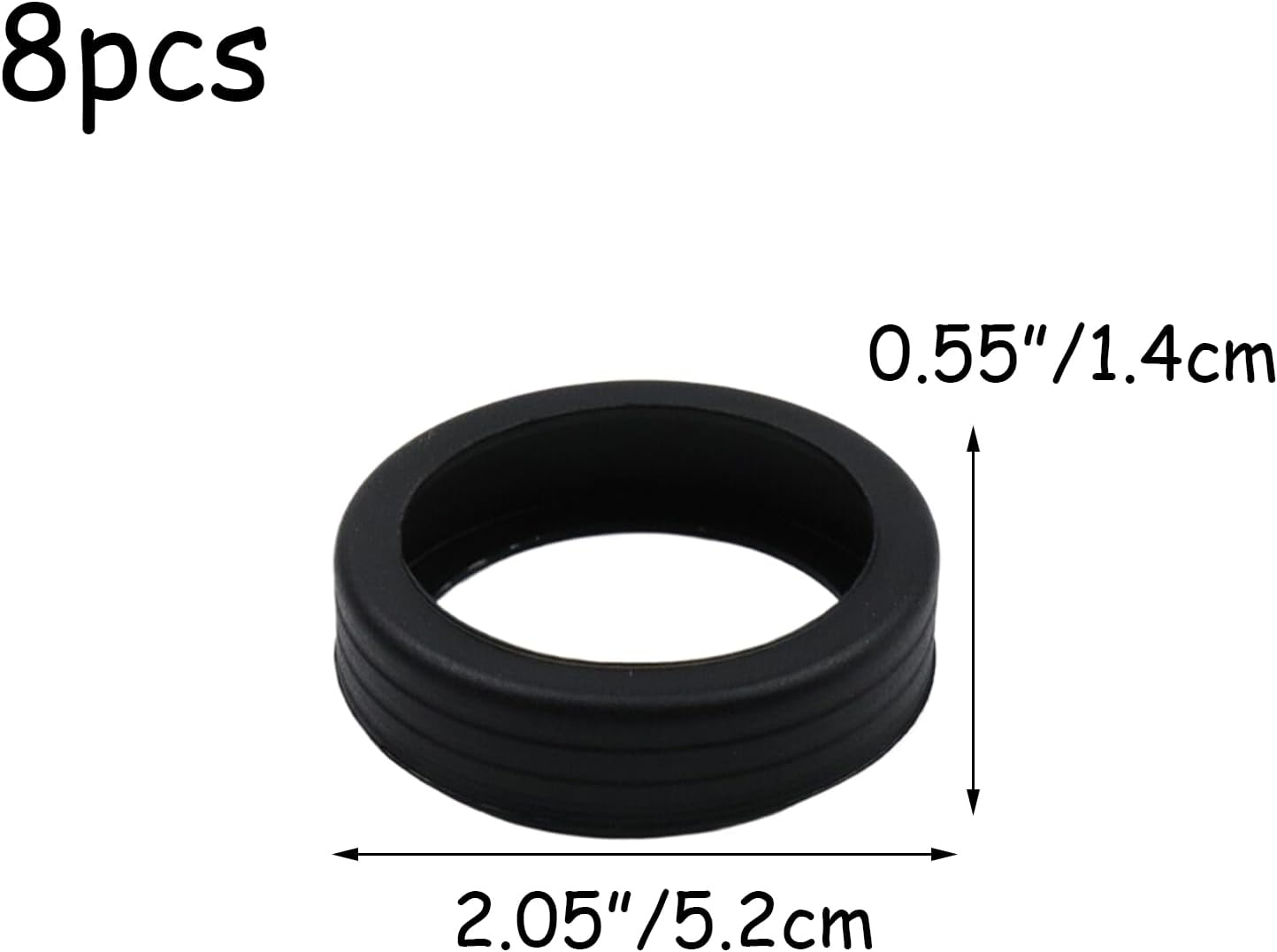 HEVSTIL 8PCS Luggage Wheel Covers, Luggage Wheel Silent Protector Covers, Silicone Suitcase Wheel Cover,Wheel All-Inclusive Silicone Protective Covers for Most 8-Spinner Wheels Luggage Sets,Black image number 3