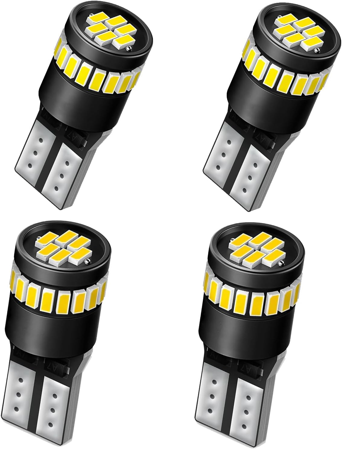 4-Pack 194 LED Bulbs for License Plate Light, 6000K White 168 2825 W5W T10 24-SMD 3014 Chipsets for Car Dome Door Map Dash Courtesy Cargo License Plate Lights image number 2
