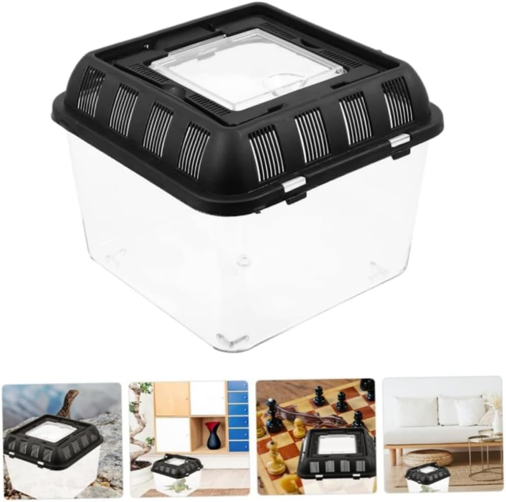 HIDOSNG 1 Box Small Pet Breeding Box Animal Spider Enclosure Turtle Tank Aquarium Hermit Crab Mini Home Turtle Habitat Container Tortoise Breeding Tank image number 3