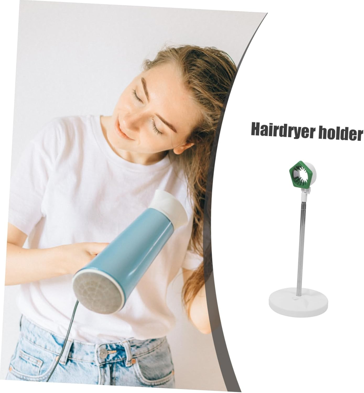 VINTORKY Hair Dryer Holder Stand Suction Cup Pedestal Hair Dryer Holder Portable image number 4