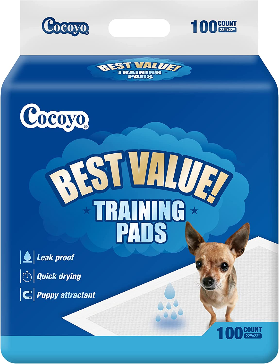 COCOYO Best Value Training Pads, 22" by 22", 100Count image number 1