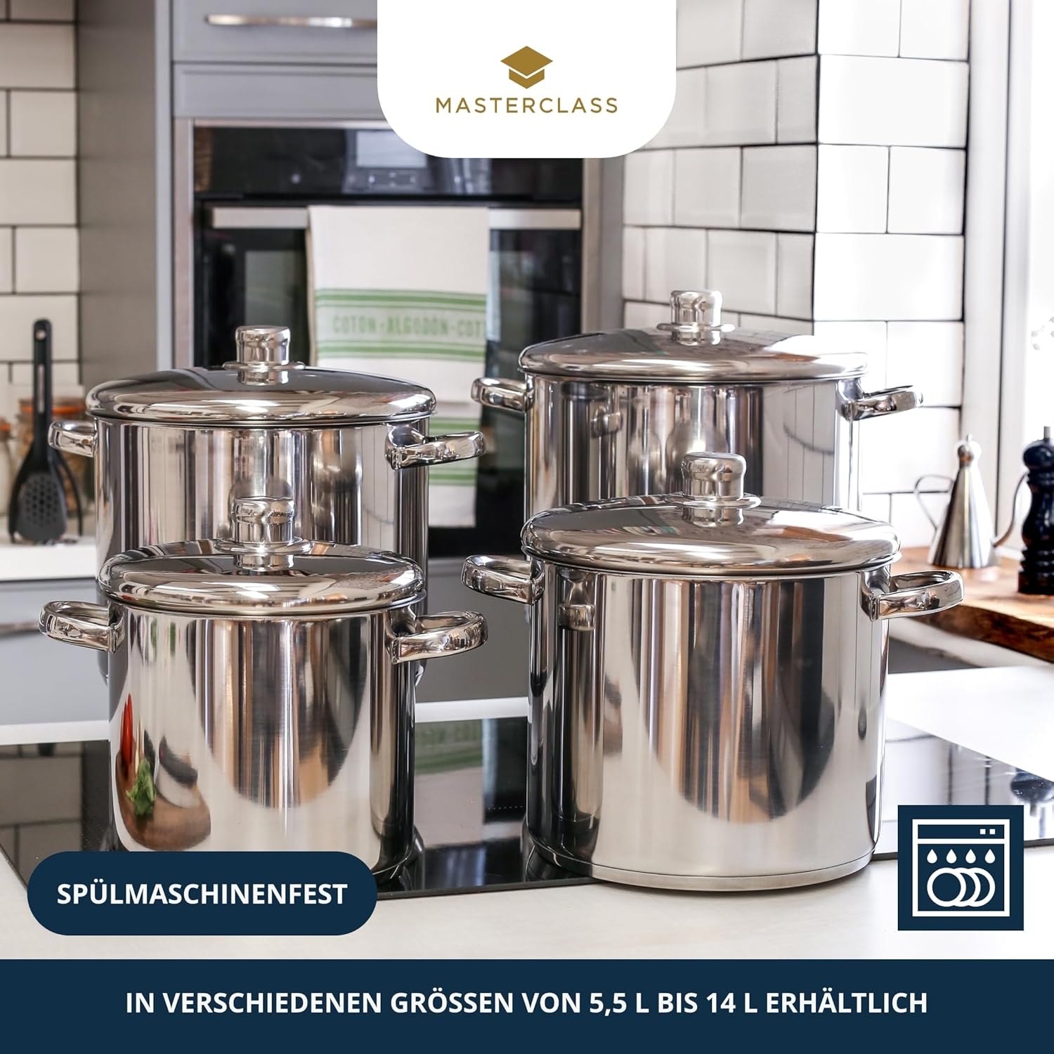 Master Class Stainless Steel Stockpot 22Cm (7.0L) image number 5