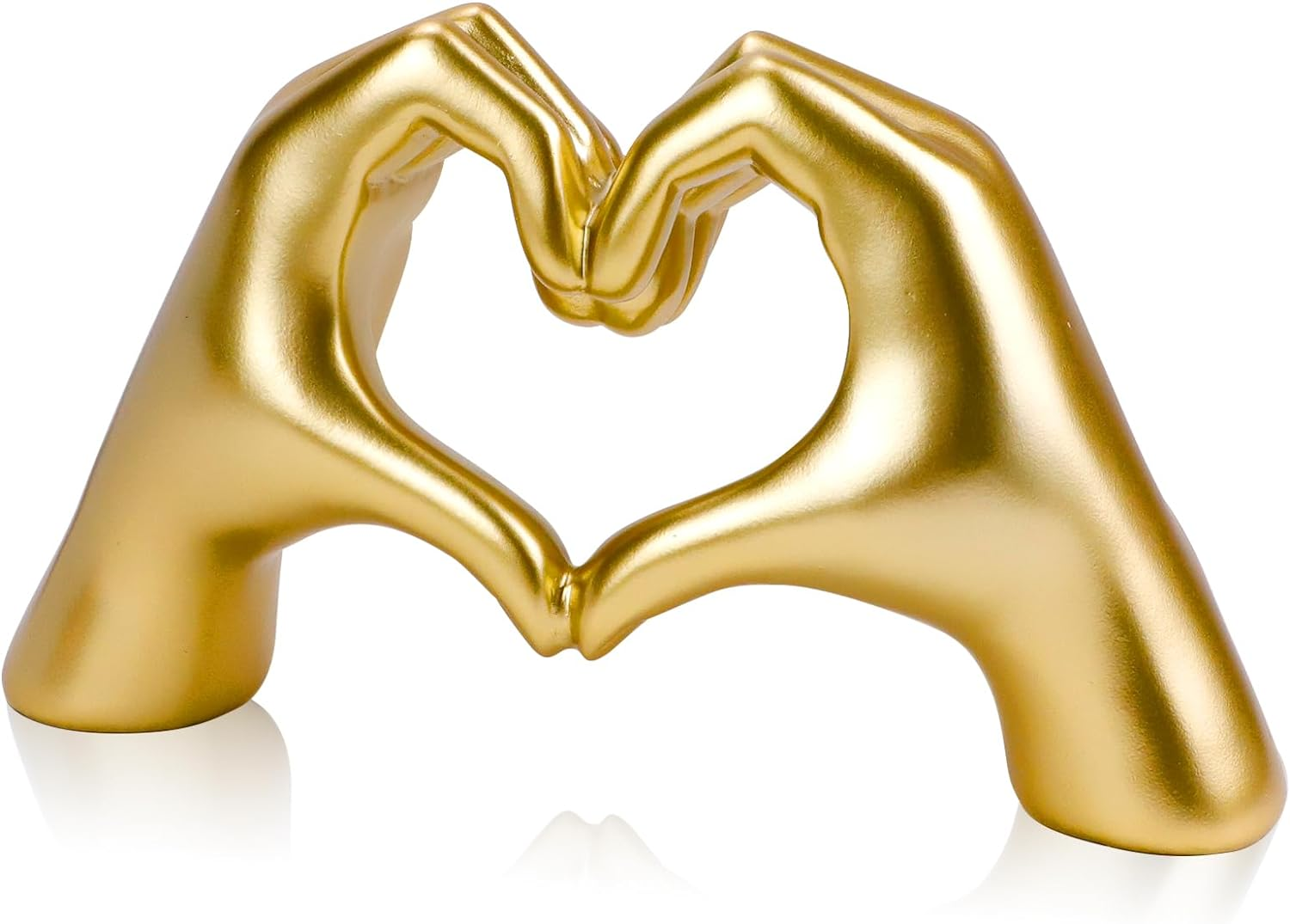 Modern Gesture Statue Home Living Room Decor, Resin Gold Love Finger Art Sculpture Decorative Ornament for Coffee Dining Table Centerpiece Wedding Home Desk Decor image number 1