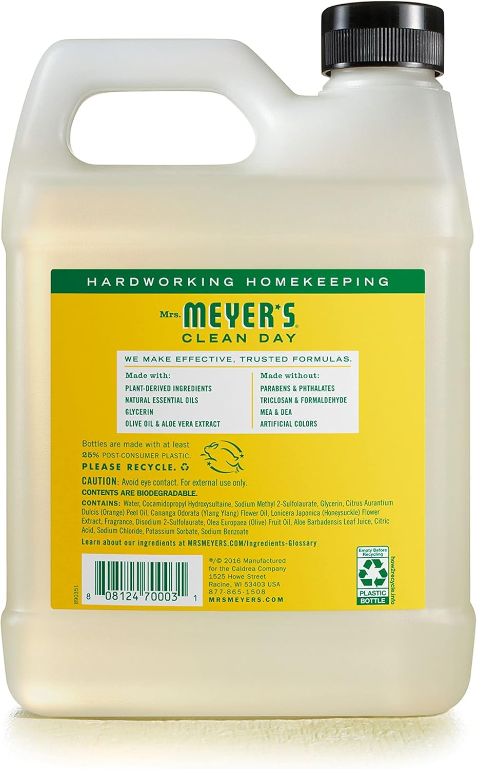Mrs. Meyer'S - Clean Day Liquid Hand Soap Refill Honeysuckle - 33 Fl. Oz. image number 4