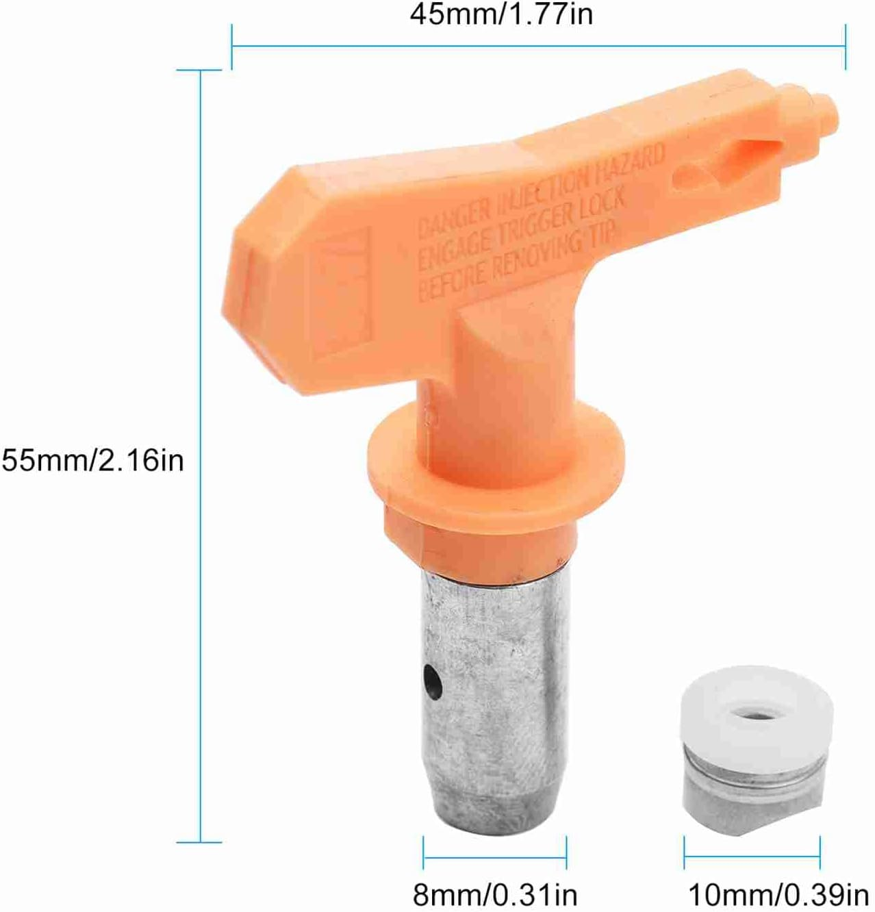 Universal Paint Spraying Accessory, Spray Guide Paint Accessory Tool for Wagner, 517 Nozzle Airless Spray Gun Edger Guide Edges Tool (With Extension Pole)