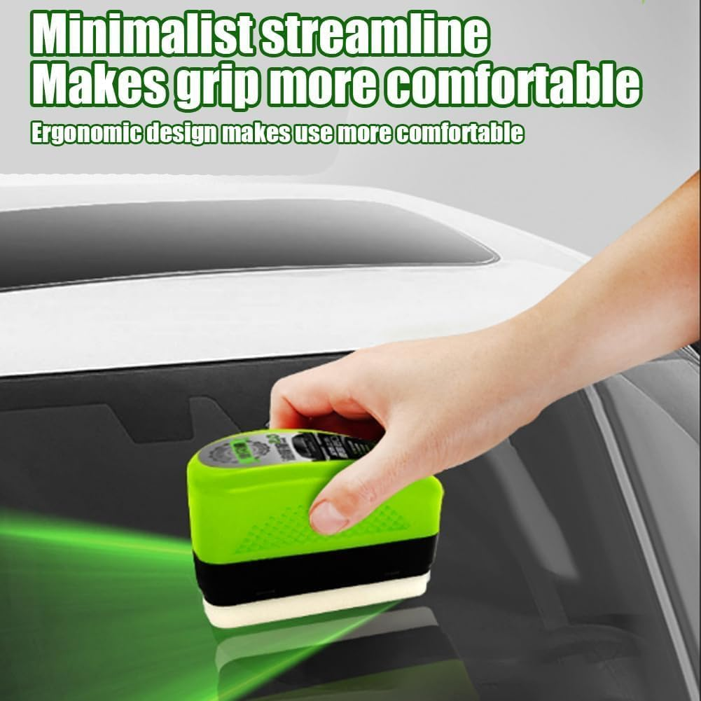 Oil Film Brush Clear Vision Glass Cleaner, Clearview Shield Clear Vision Windshield Cleaner, Oil Film Cleaning Brush for Car Windows (2PCS) image number 4