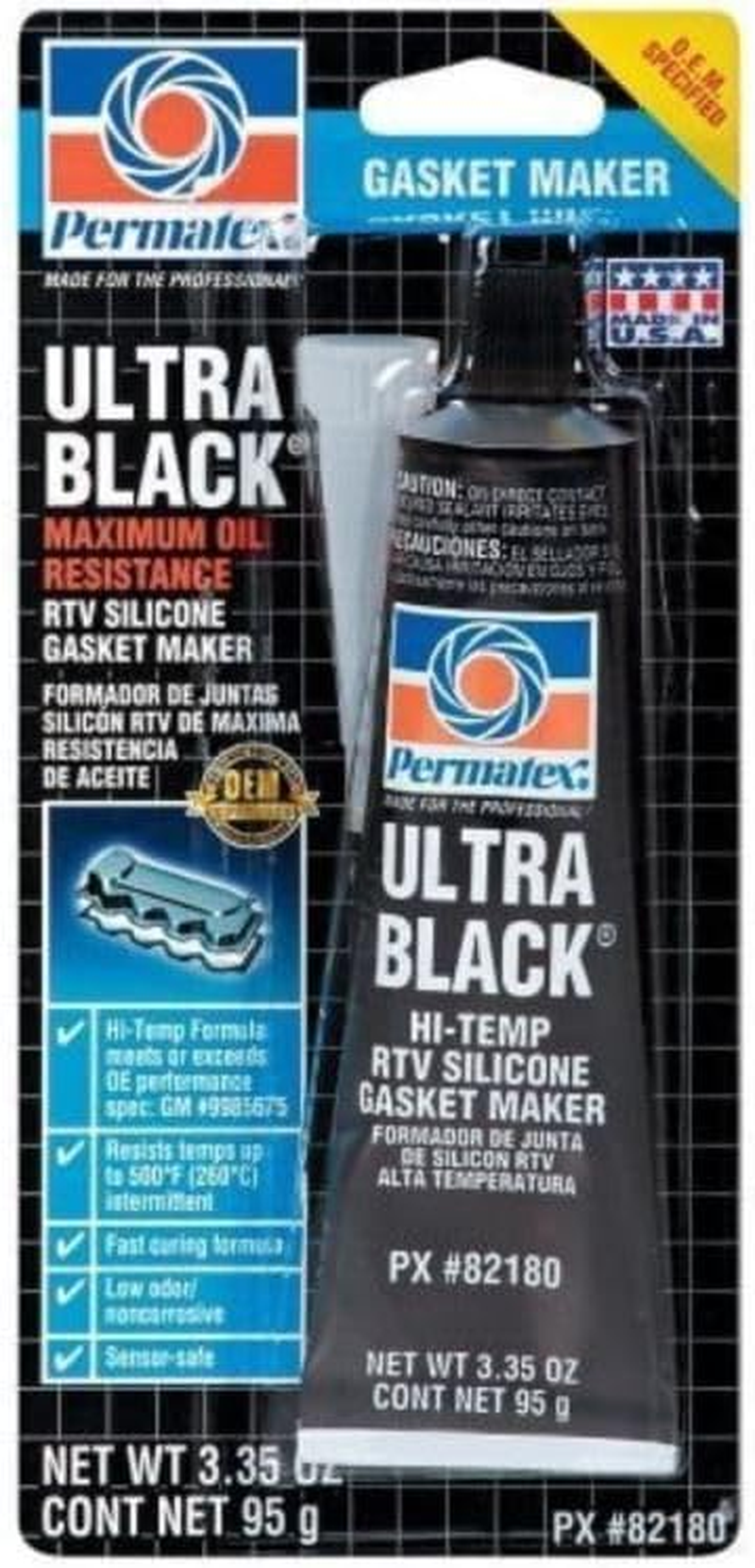 Permatex Ultra Black Maximum Oil Resistance Silicone Gasket Maker 85 G image number 1