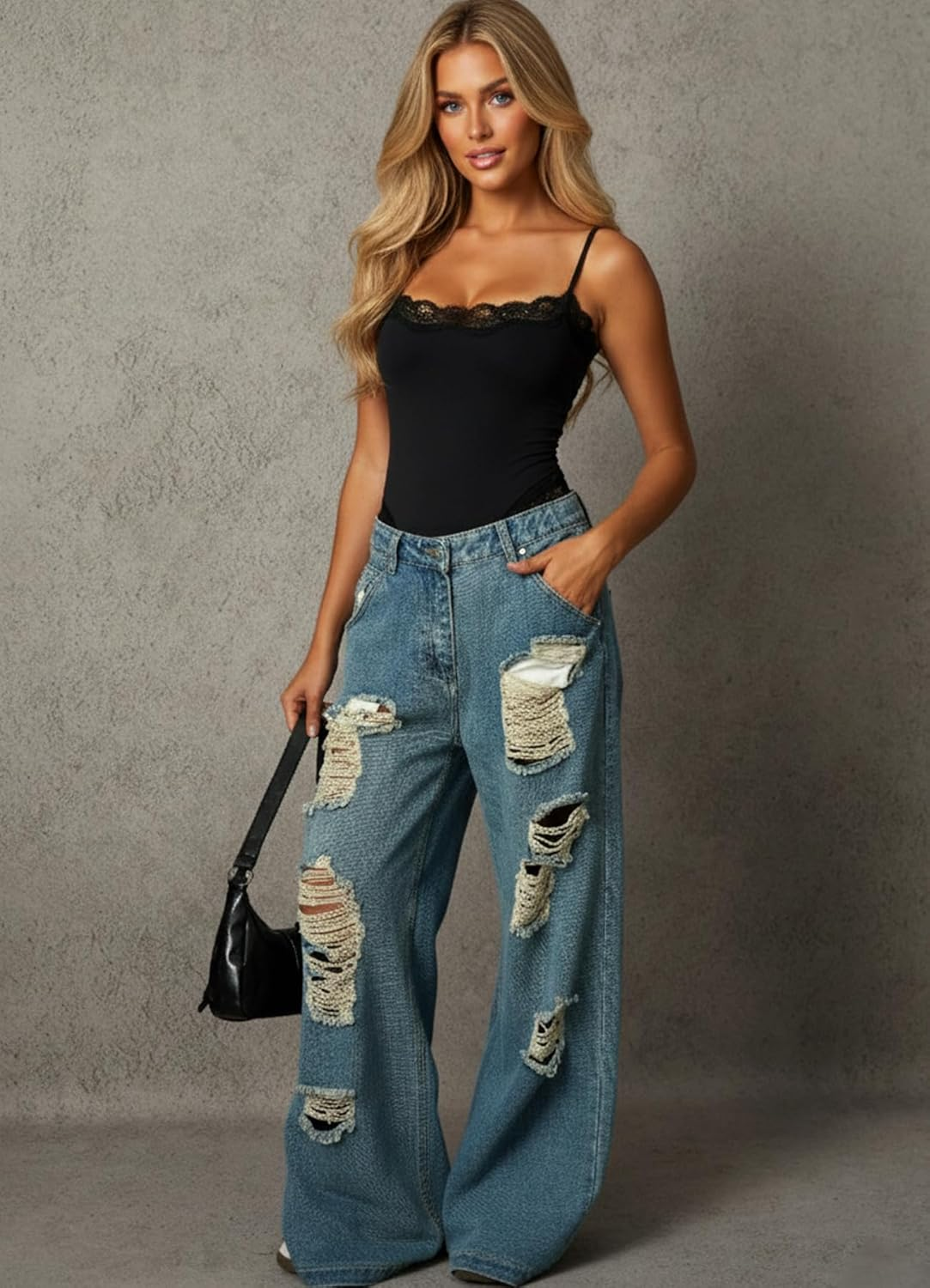 Navneet Women Sexy Lace Bodysuit Lace Trim High Cut Thong Spaghetti Strap Cami Bodysuit Going Out Tank Tops Body Suit