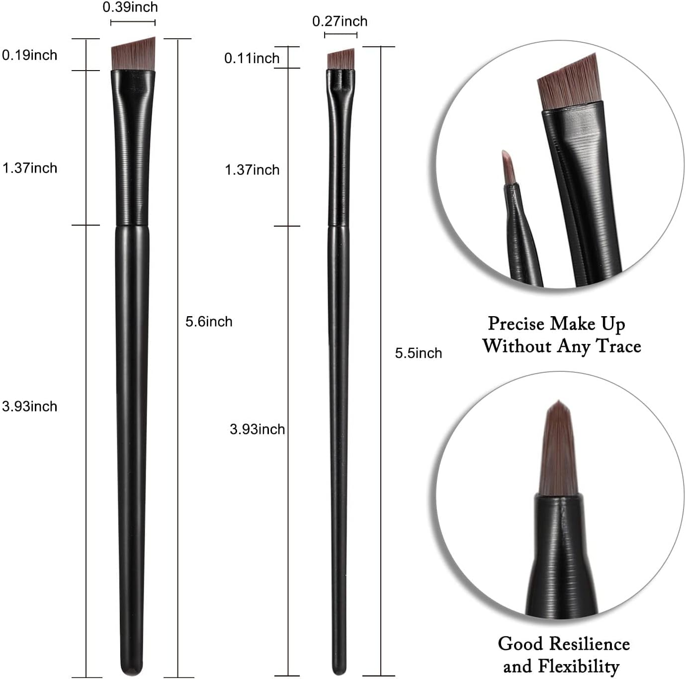 Etercycle Fine Angled Eyeliner Brushes, Eye Liner Brush, Ultra Thin Slanted Flat Angle for Beauty Cosmetic Tool image number 2