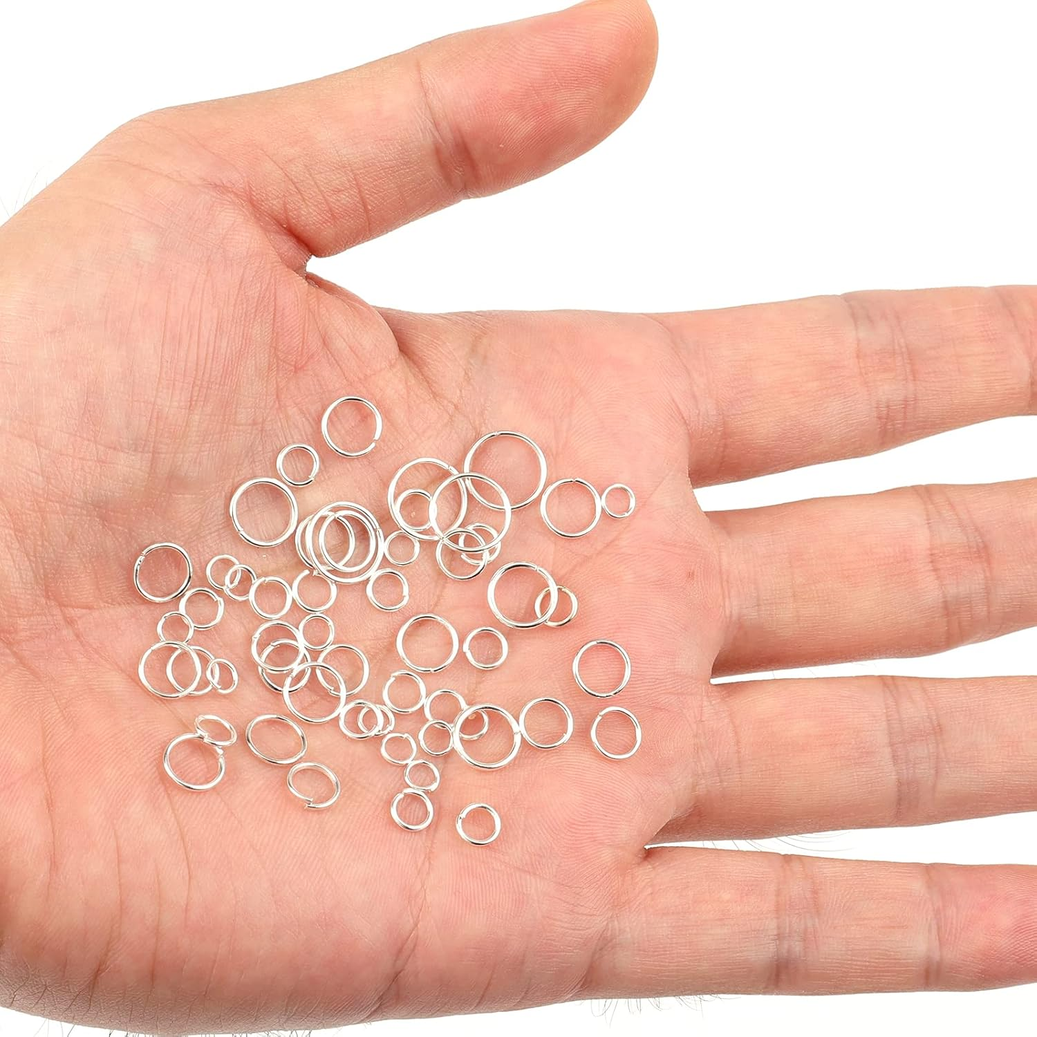 LUTER 1000PCS Open Jump Rings Metal O-Ring Connectors Silver for Jewelry Making Decoration Unbroken Elegant (4Mm 5Mm 6Mm 7Mm 8Mm 10Mm) - Gold image number 4
