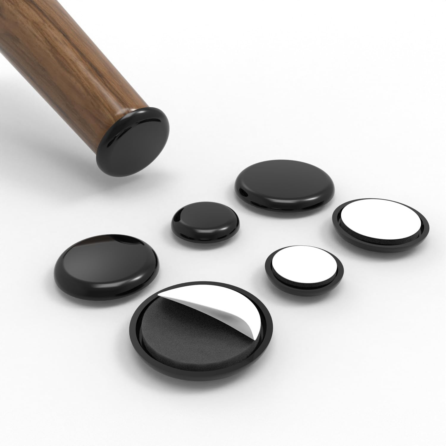 Furniture Sliders Appliance Slider Self-Adhesive Mover Glides for Carpet/Chair/Tables, Furniture round Pads Floor Protectors 24PCS (19Mm round Glides Black) image number 3