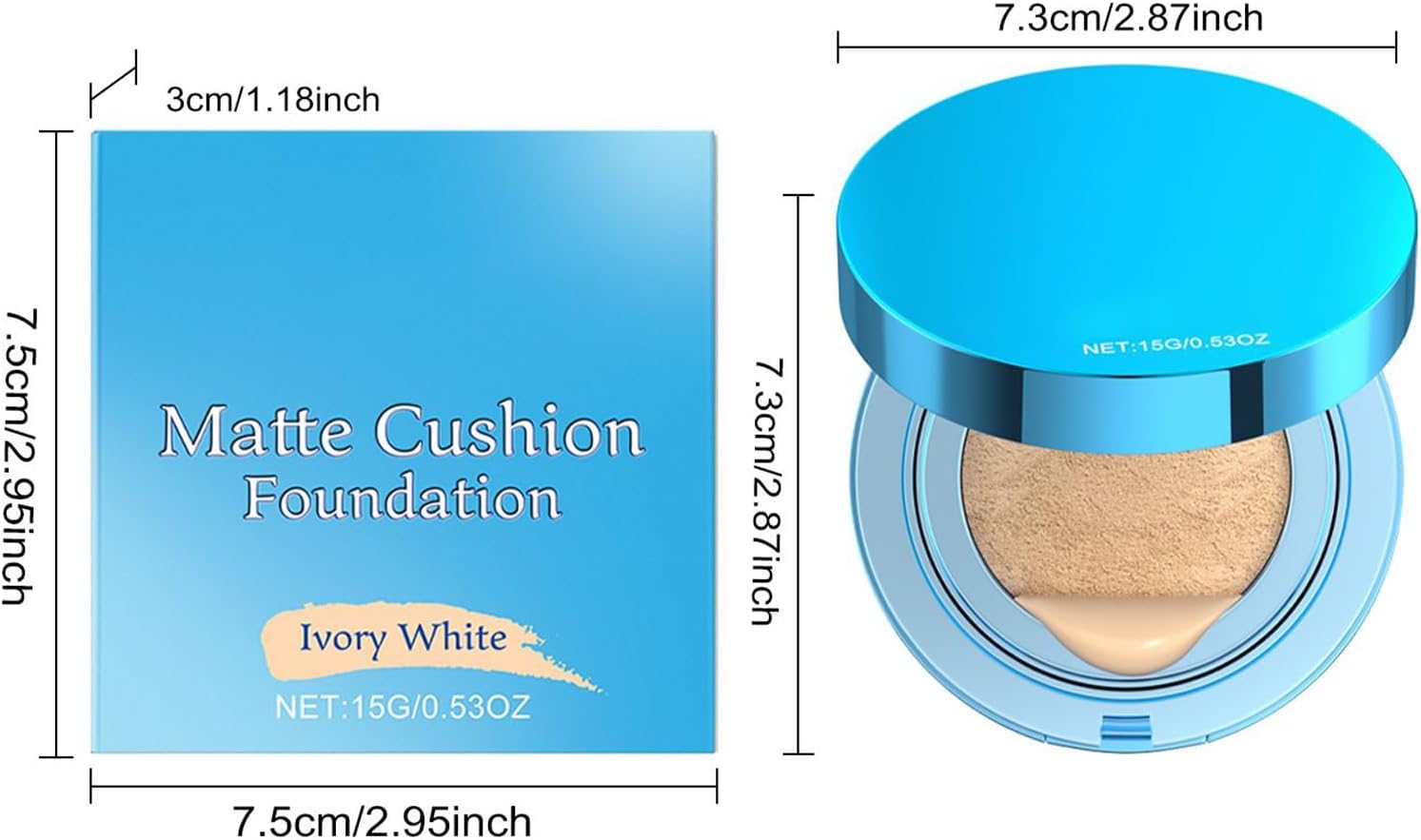 Cushion Foundation | Moisturizing Foundation Air Cushion Long-Lasting,Lightweight Beauty Cosmetics Supplies for Girlfriend Wife Daughter Sister image number 6