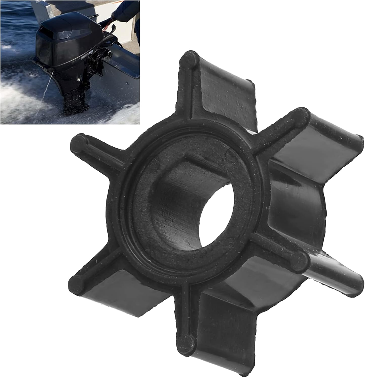 TOPINCN 369-65021 Impeller, Rugged and Anti-Corrosion, Fit Fit For/For Tohatsu Outboard Impeller image number 2