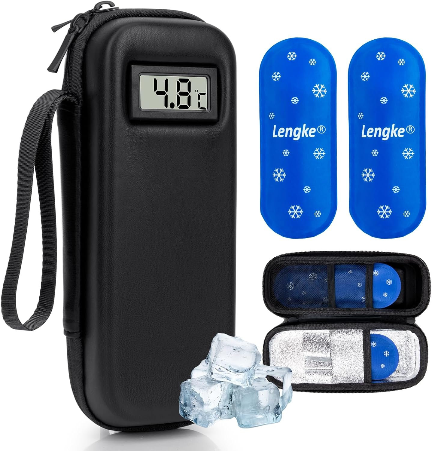 SUNMON TSA Approved Ice Packs - Insulin Cooler Travel Case Ice Packs for Medications Refrigerated (2 Packs)