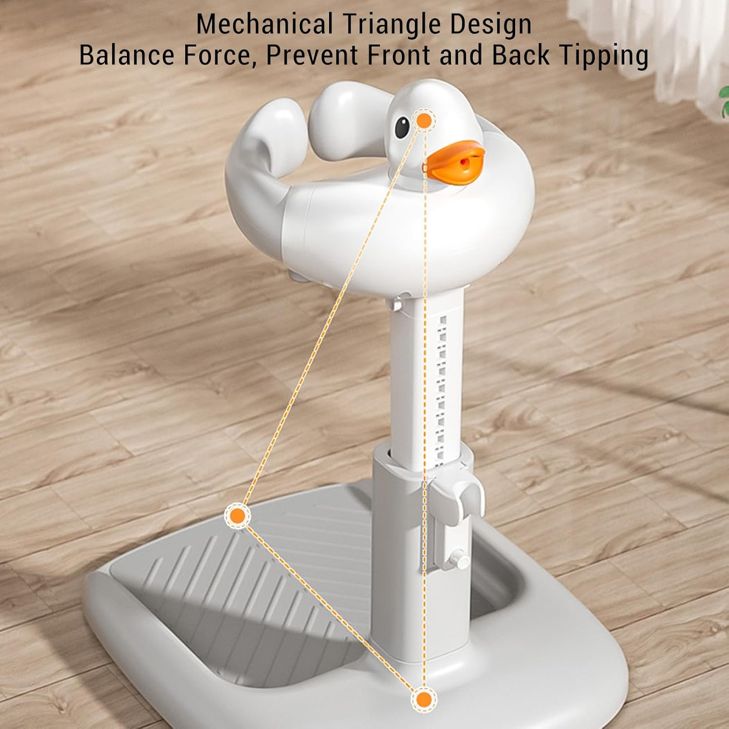 Baby Bath Stand, Adjustable Height anti Slip Foldable Baby Shower Stand, Suitable for Infants 8-36 Months (Khaki) image number 3