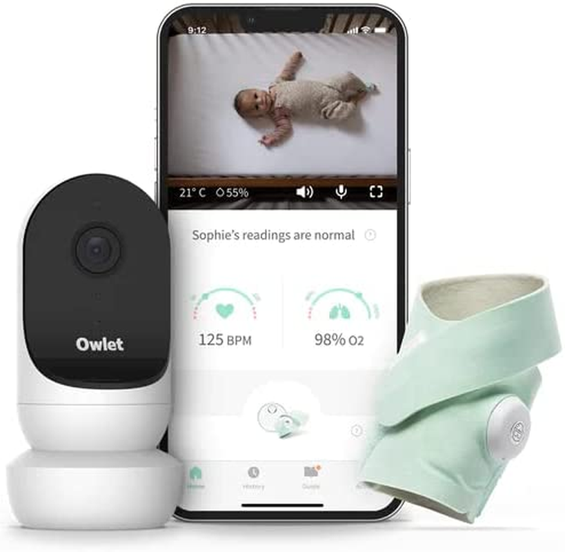 Owlet Smart Sock 3 + HD Cam - Baby Safety Monitor with 1080P HD Video Camera - Night Vision and Audio - Heart Rate, Oxygen and Sleep Trends (0-18 Months) image number 3