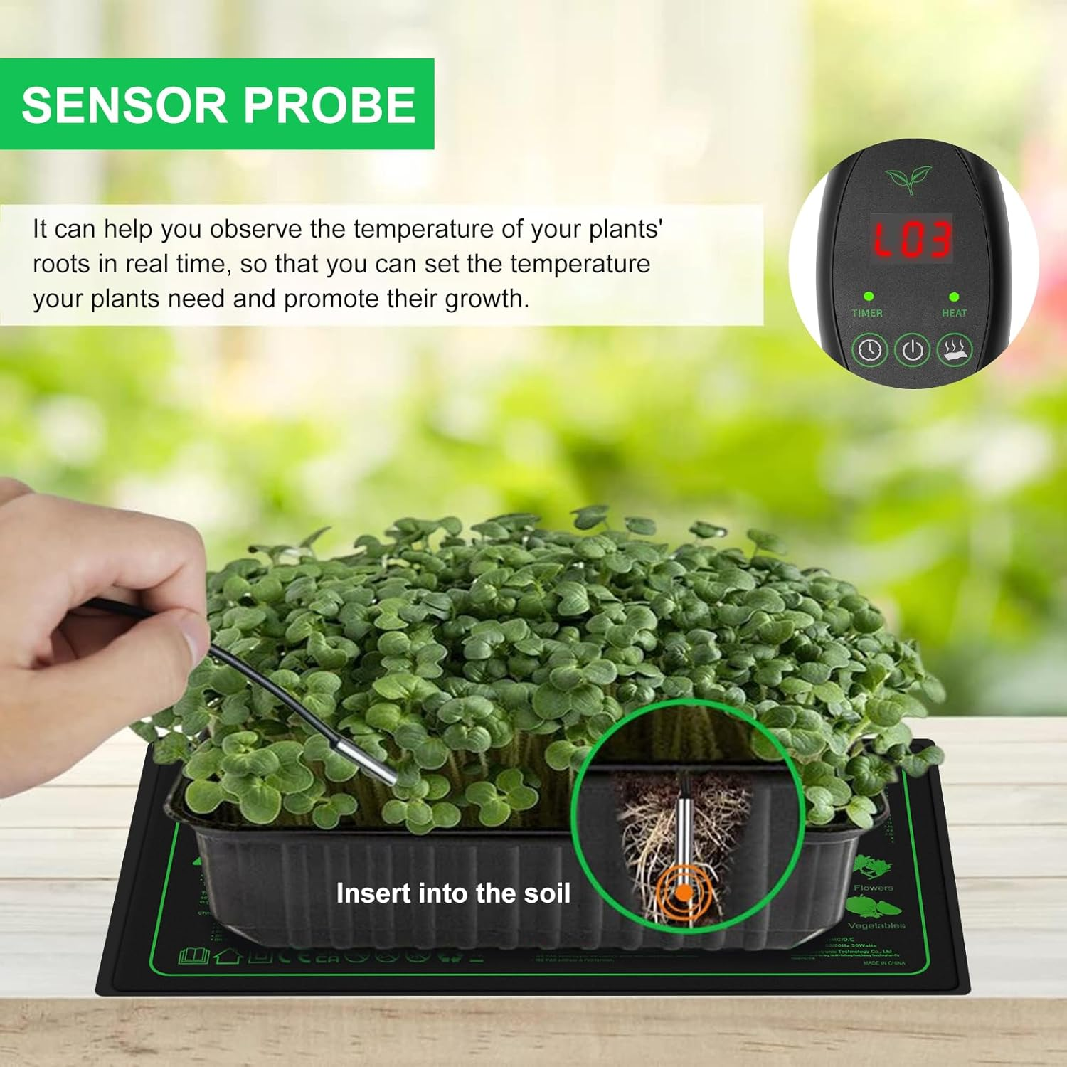 Koreal Seedling Heat Mat, 2 Pack 25Cm X 50Cm Heat Mats for Seed Starting with Thermostat Controller, Plant Heating Mat for Indoor Growing,Brewing and Seed Germination