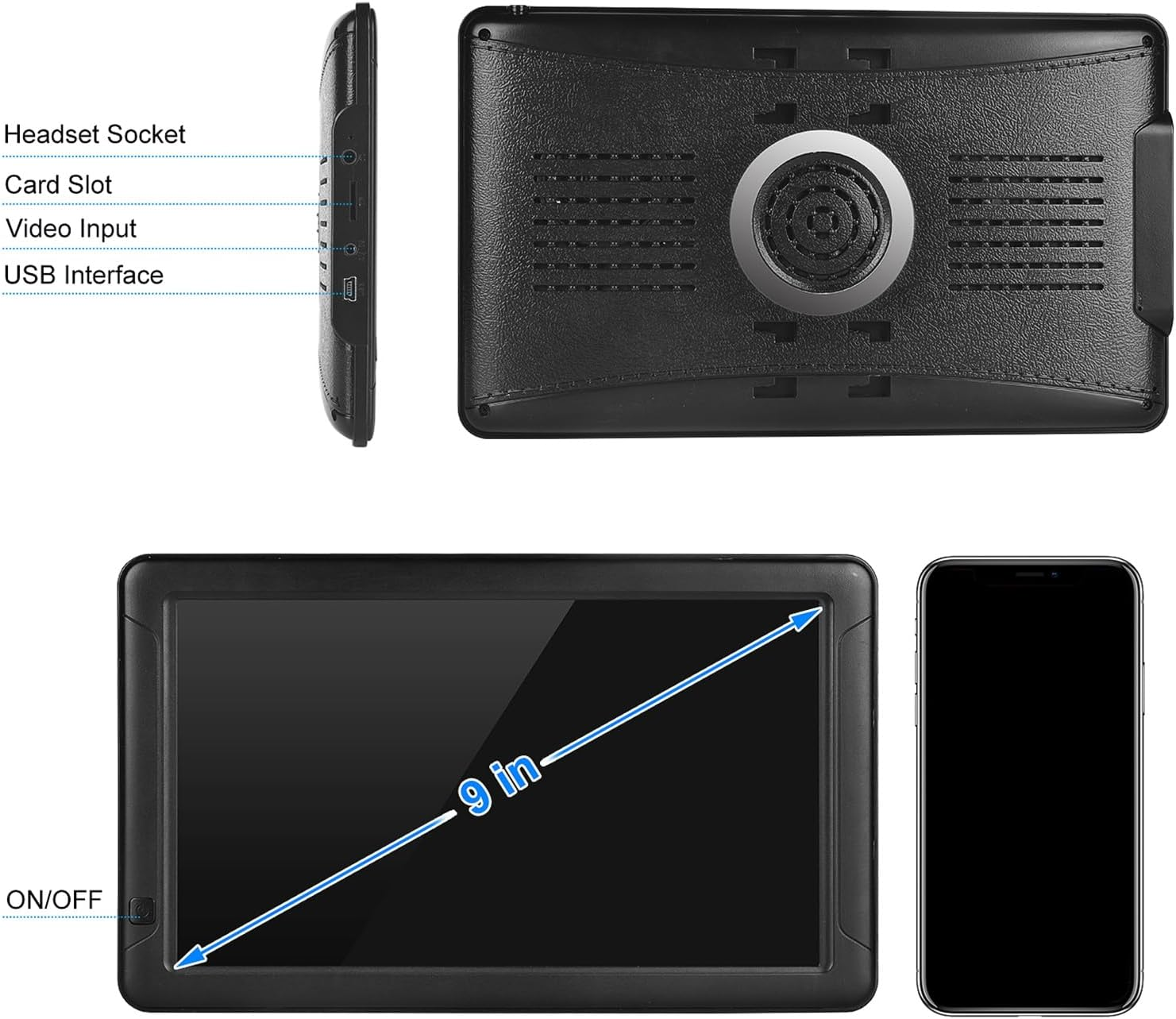 9In Car GPS Navigation Large POI Voice Guidance Touch Screen 800&times;480 Portable for Car Truck Drivers GPS Navigator Real Voice Direction Lane Guidance Multimedia Player image number 2