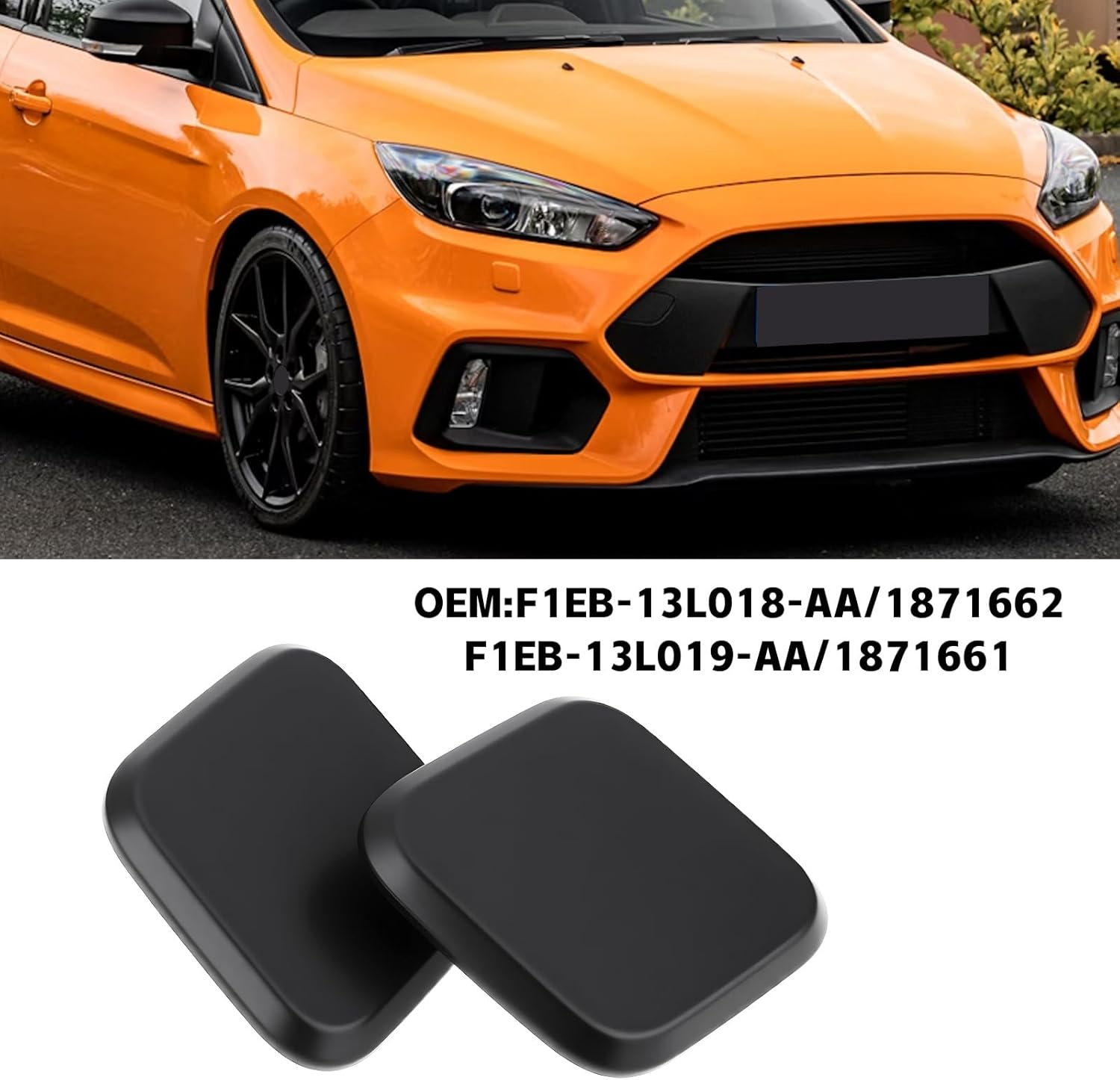 SG Store 2Pcs Headlight Washer Jet Nozzle Cap Cover Left & Right Compatible with Ford Focus MK3 RS ST 2015&ndash;2018 image number 6