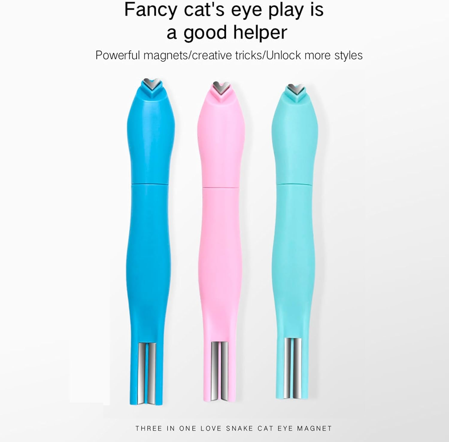 3-In-1 Heart Magnet for Cat Eye Gel Polish, Upgraded Magnetic Nail Art Pen with Heart/Round/Line Shapes, French Tip Tool for DIY & Salon Manicure (Pink) image number 6