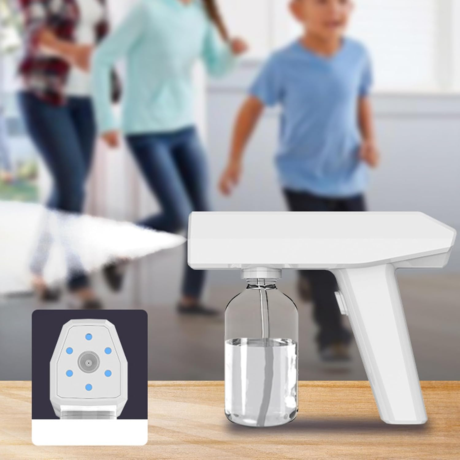 Home Atomizer - Rechargeable Wireless Atomizer 250Ml - Electric Sprayer for Furniture Clean for Clothes Dust Removal for Classroom, Bedroom image number 4