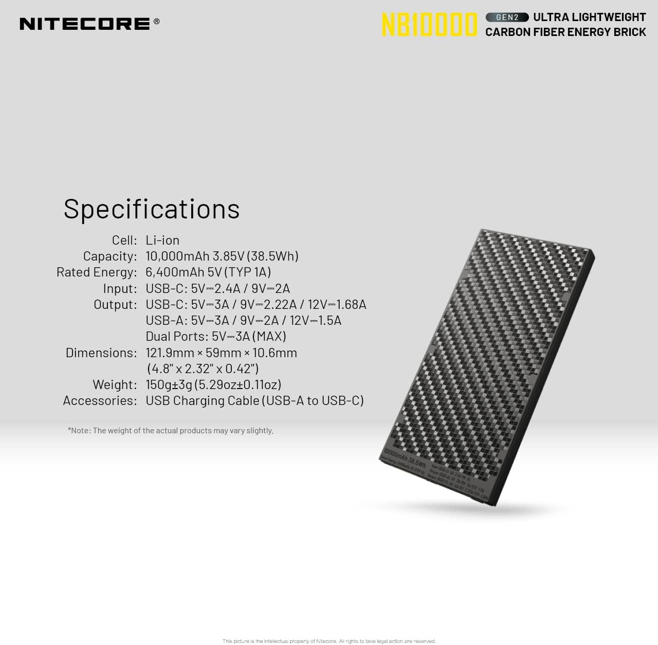 Nitecore NB10000 GEN2 Ultra-Slim Power Bank, 10000Mah image number 5