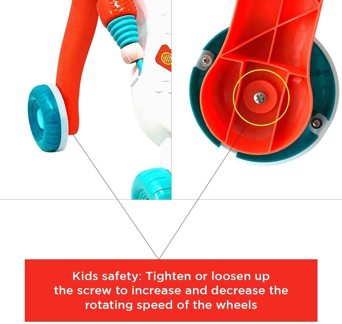 Musical Baby Push Walker Multi-Functional Steps Assistant Toddler Learning Activity image number 6