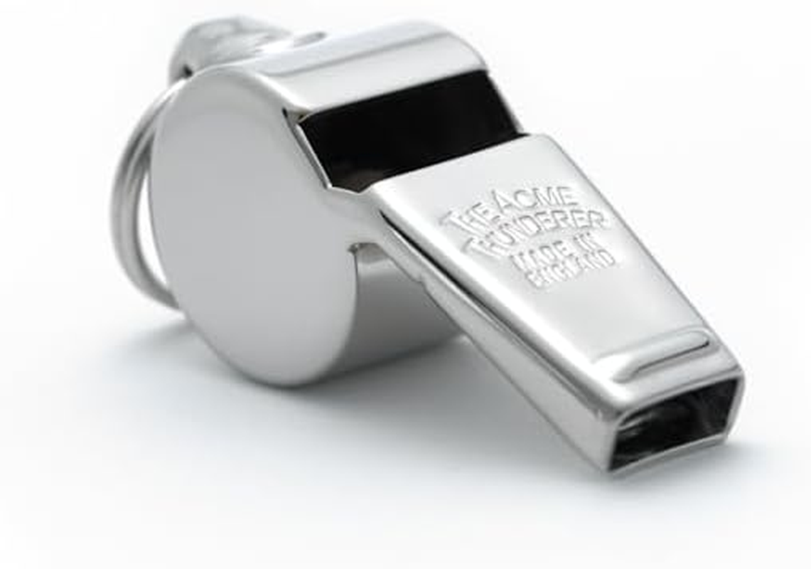 Acme Thunderer 59.5 Nickel Plated Official Referee Whistle image number 4