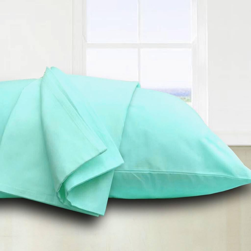 Kamas Oversized Queen Pillowcase Pack of 2 Extra Large Pillowcase to Fit Your Oversized Pancake Large Huge & Gusseted Pillows 100% Egyptian Cotton Sateen Weave (Silver, Queen Oversize- 23X34)