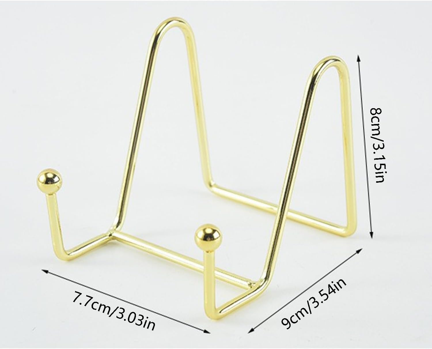 Display Stand, 4 Pcs Metal Plate Stands for Display, Easel Plate Holder Stands, Plate Holder Display Stand, Metal Frame Holder Stand, Tabletop Picture Frame Stand for Plate Dish Photo Book (S) - L image number 4