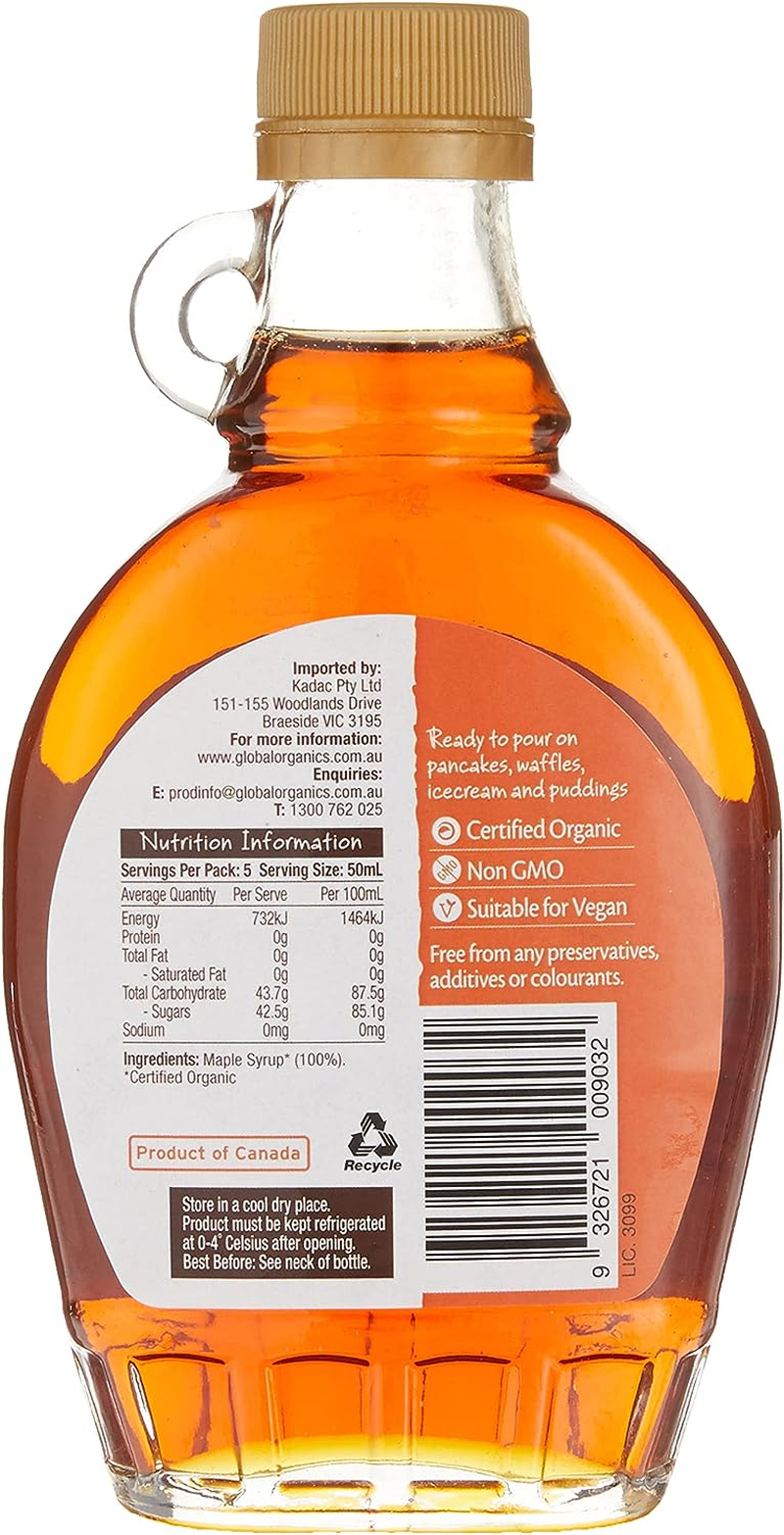 Global Organics Organic Maple Syrup 250 Ml image number 1