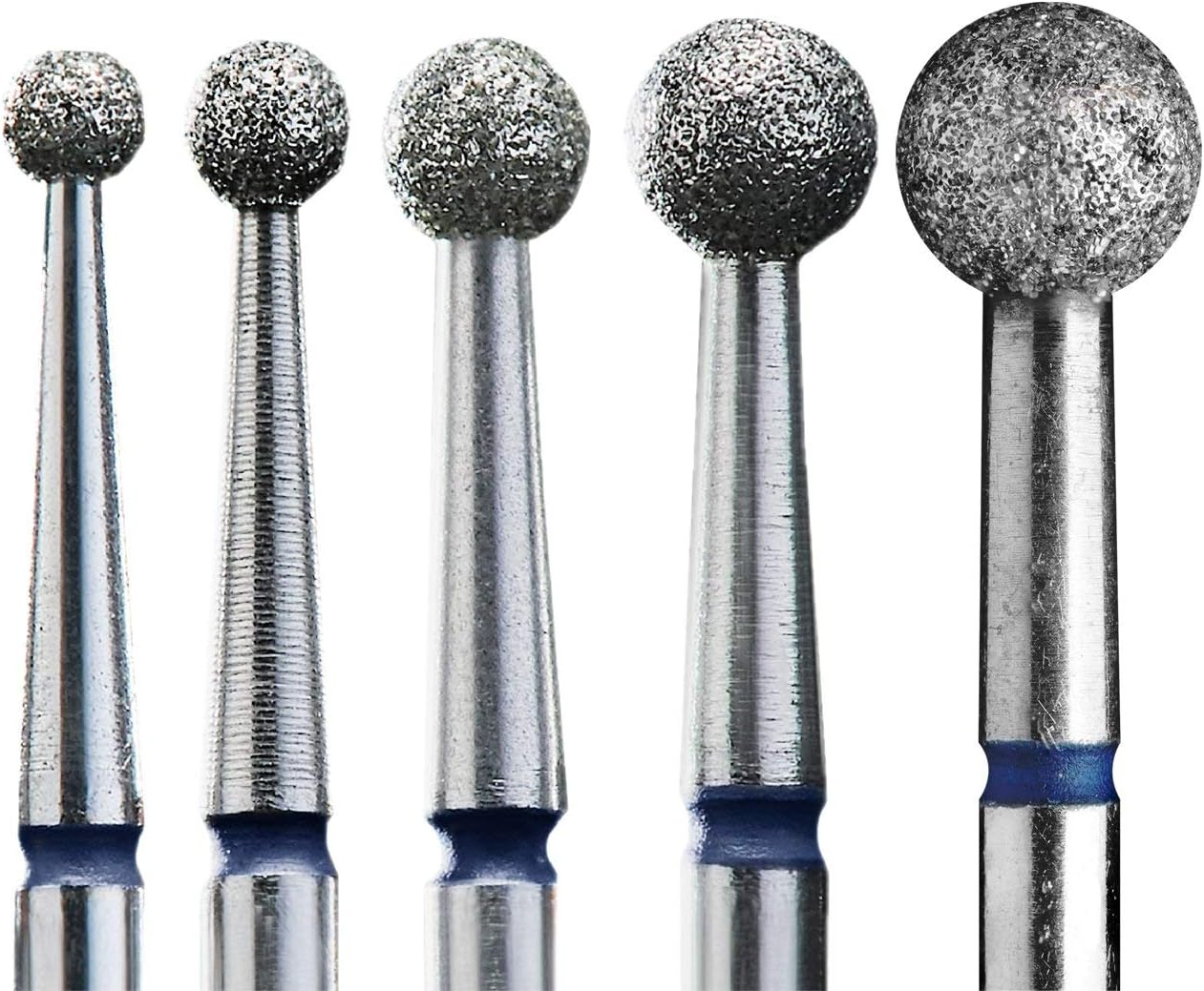 STALEKS Pro Diamond Nail Drill Bit Fa01"Ball" Medium Blue,1 Pc 2.5MM - FA01B025