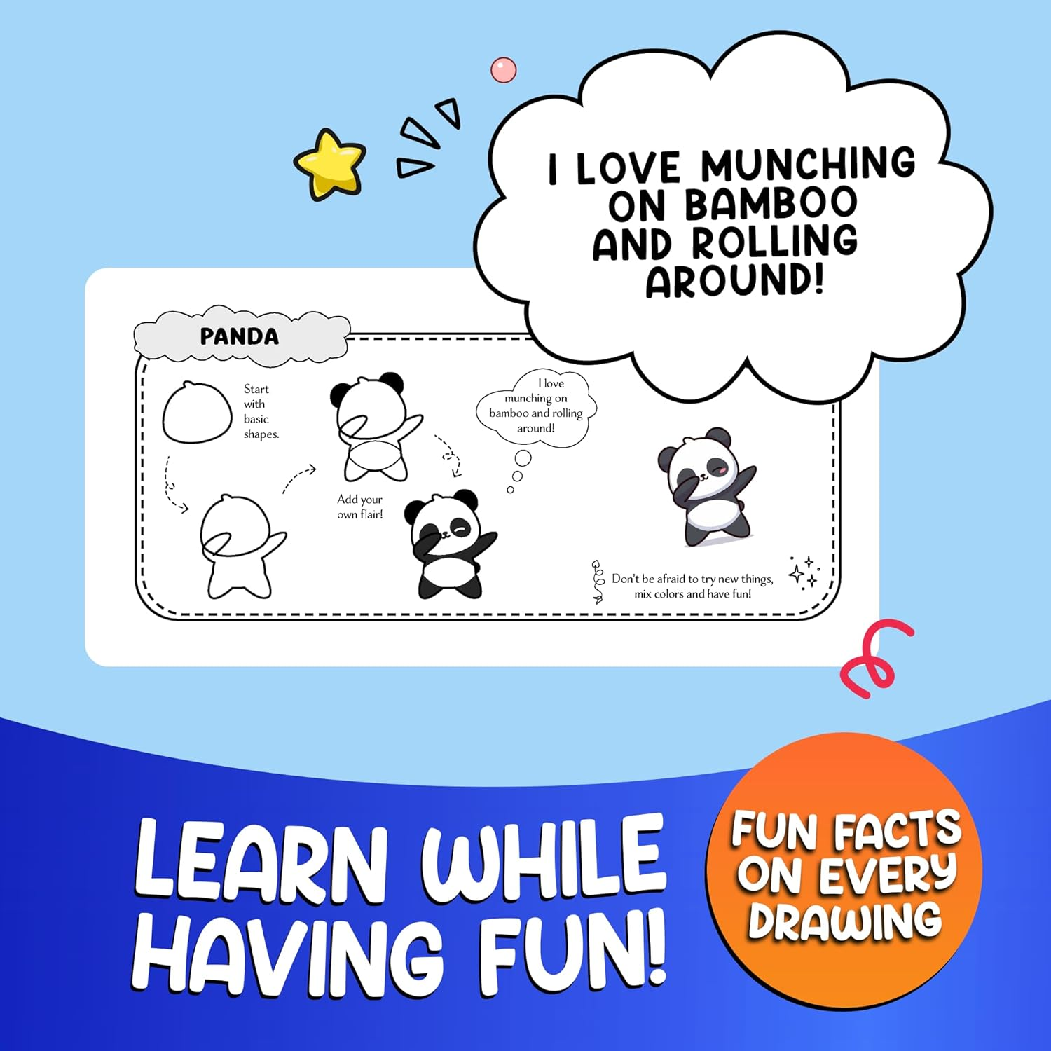 How to Draw "Almost" Everything for Kids: 300 Cute Step-By-Step Drawings of Animals, Insects, Dinosaurs, Space, Fastfood and Other Amazing Stuff! image number 5