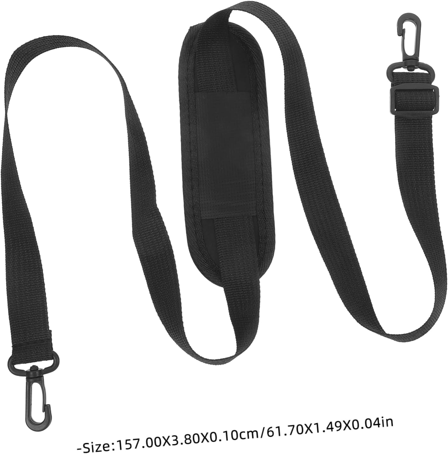 Didiseaon Adjustable Sturdy Shoulder Strap Hooks for Laptop Bag Replacement, Padded Black Nylon and Oxford Fabric, Universal Fit for Messenger Bags, Briefcases, and Luggage image number 1