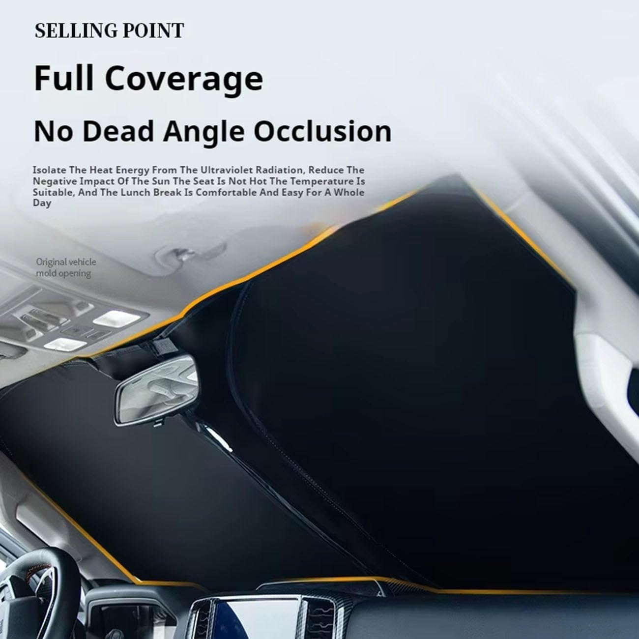 Fit for Ford Everest 2023-2025,Foldable Sun Shade,Black Car Windshield Upgrade Sunshaden,Automotive Interior Accessories image number 1