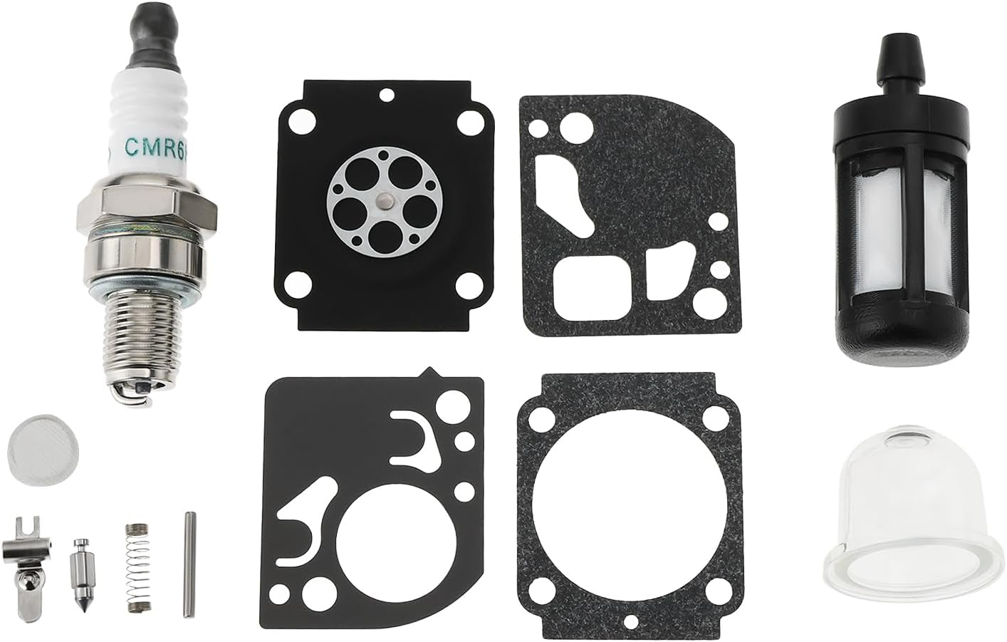 Emsea 1 Set Carburetor Kit Lawn Mower Carburetor Rebuild Kit Compatible with Stihl 4180 007 1035 HT102 HT103 FS89 FS91 image number 1