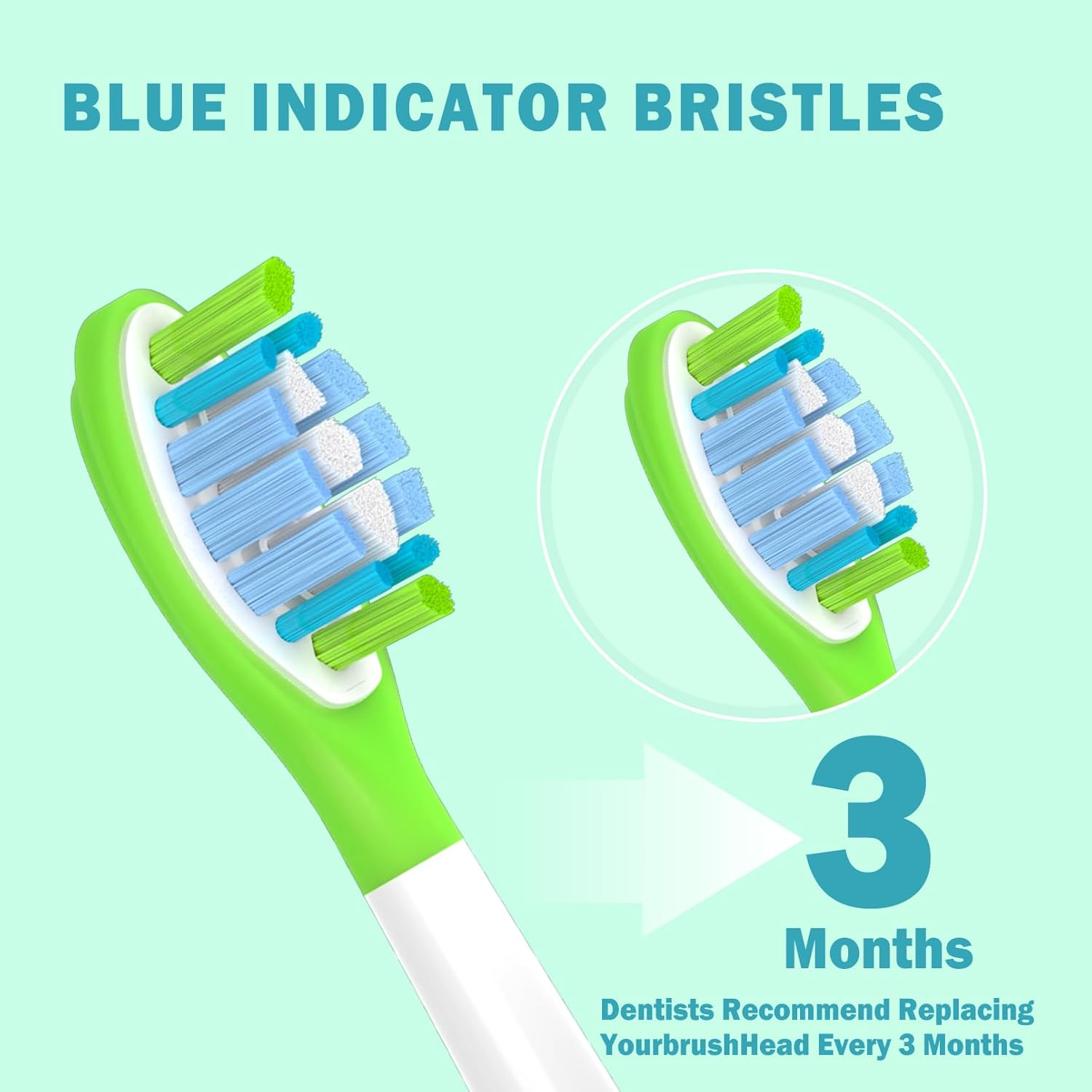 Replacement Toothbrush Heads for Philips Sonicare Toothbrush Heads, Compatible with Philips Click-On Toothbrushes, Advanced Plaque Removal，Sensitive Gum Care, 12 Pack image number 3