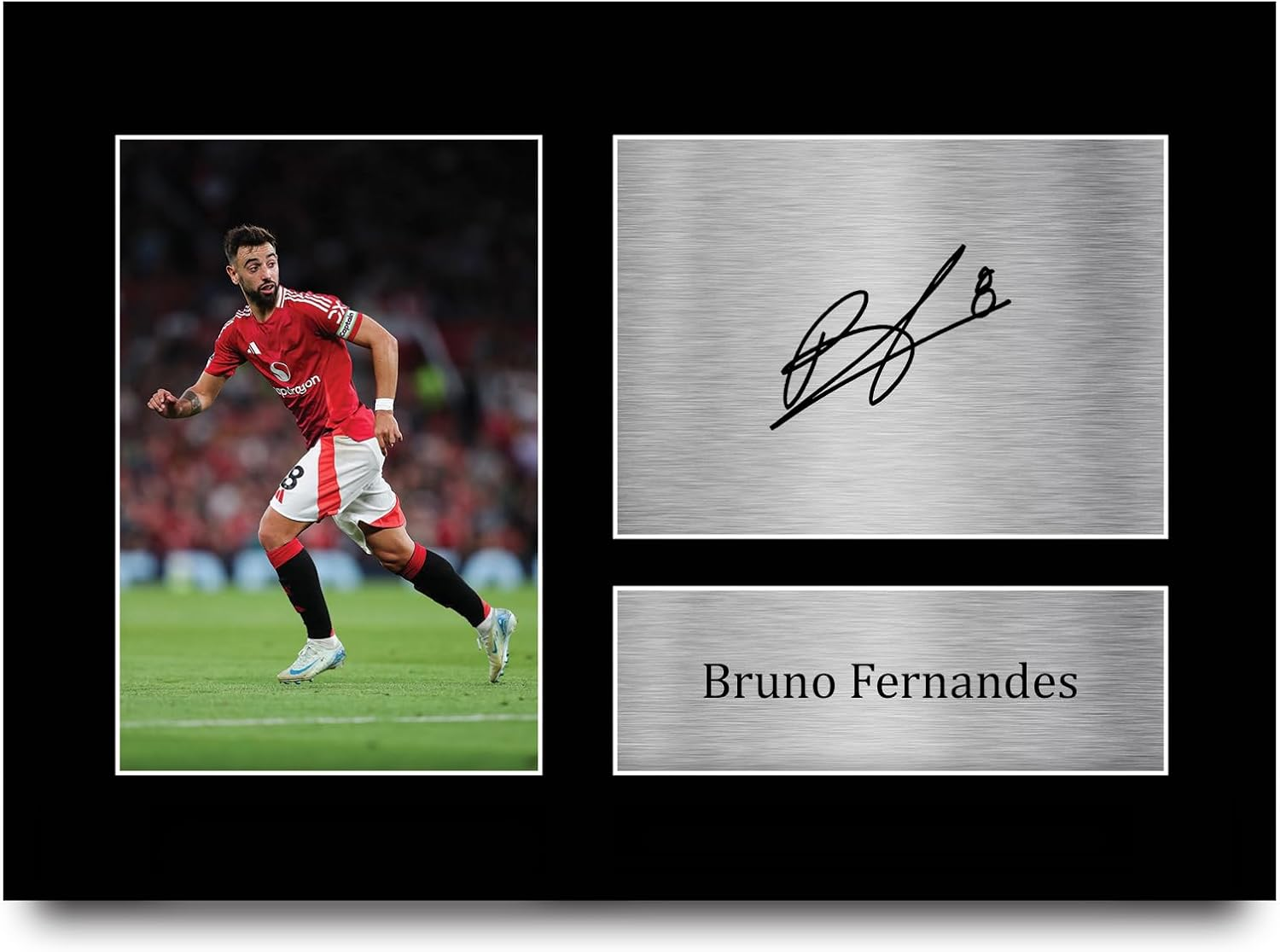 HWC Trading Bruno Fernandes Printed Signed Autograph Picture for Fans and Supporters - A4