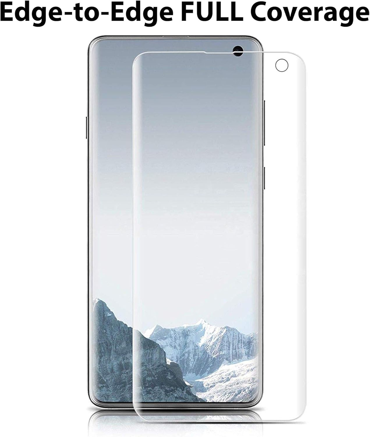 MEZON [3 Pack] Premium Hydrogel Screen Protector for Samsung Galaxy S10 &ndash; Full Coverage Ultra Clear Edge-To-Edge Film &ndash; Case Friendly, Shock Absorption (Galaxy S10, Hydrogel) image number 5