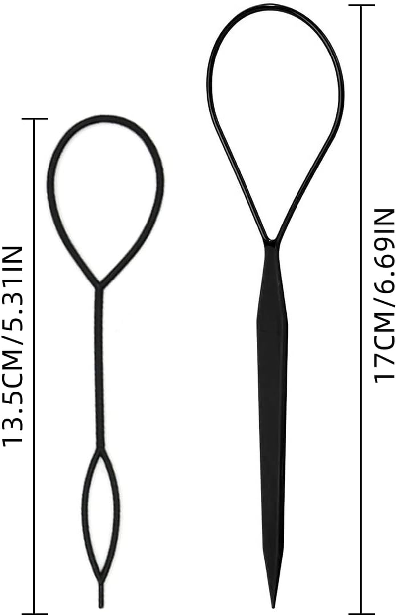 2 Pieces Black Hair Tail Twister Holder Hairstyle Aid Band Black Bun Styler Hair Wister