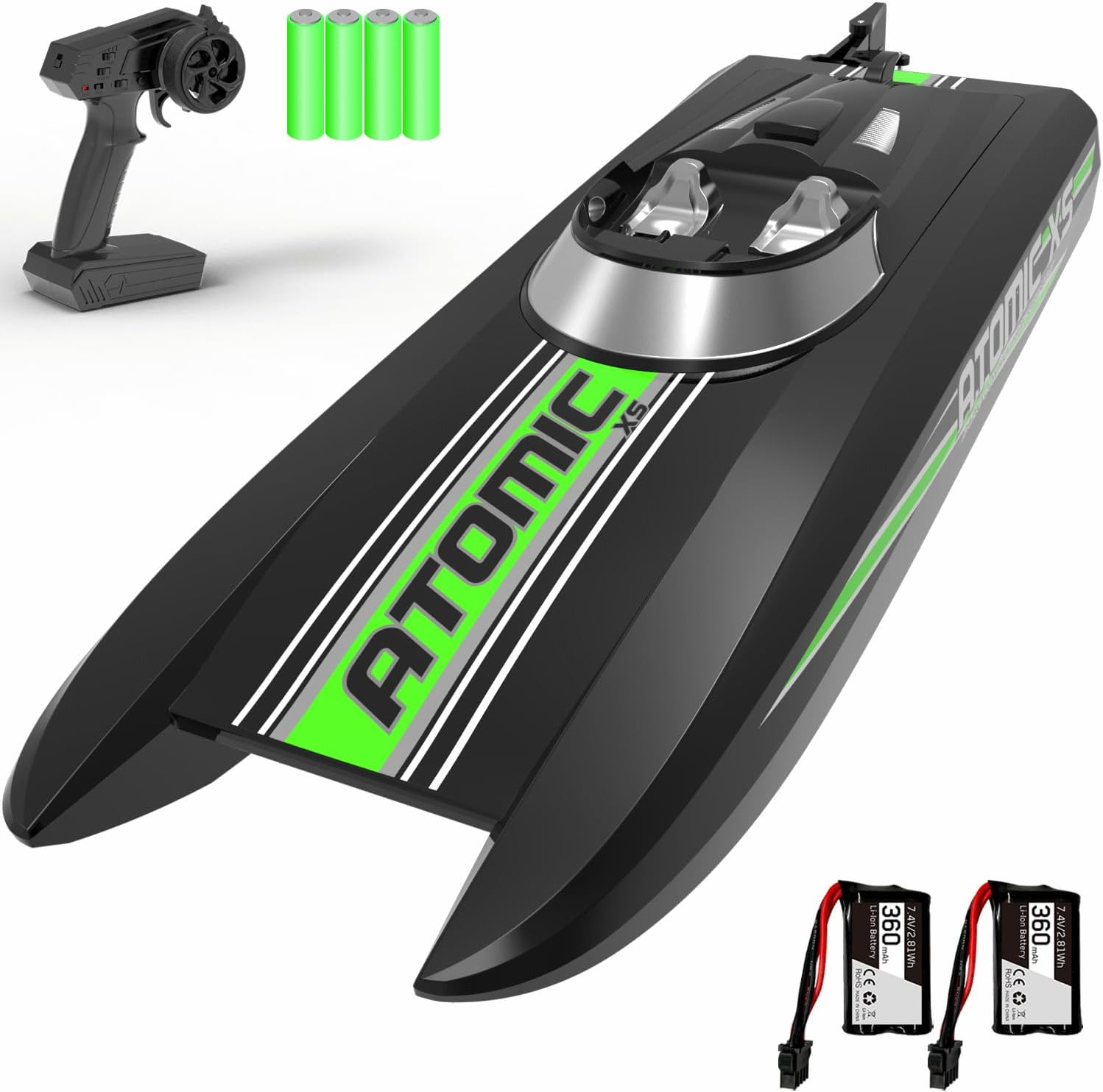 VOLANTEXRC RC Boat 20+ MPH Speed Remote Control Boat for Beginners with 2 Batteries, Reverse Action,Rc Boat for Adults (795-4Yellow)