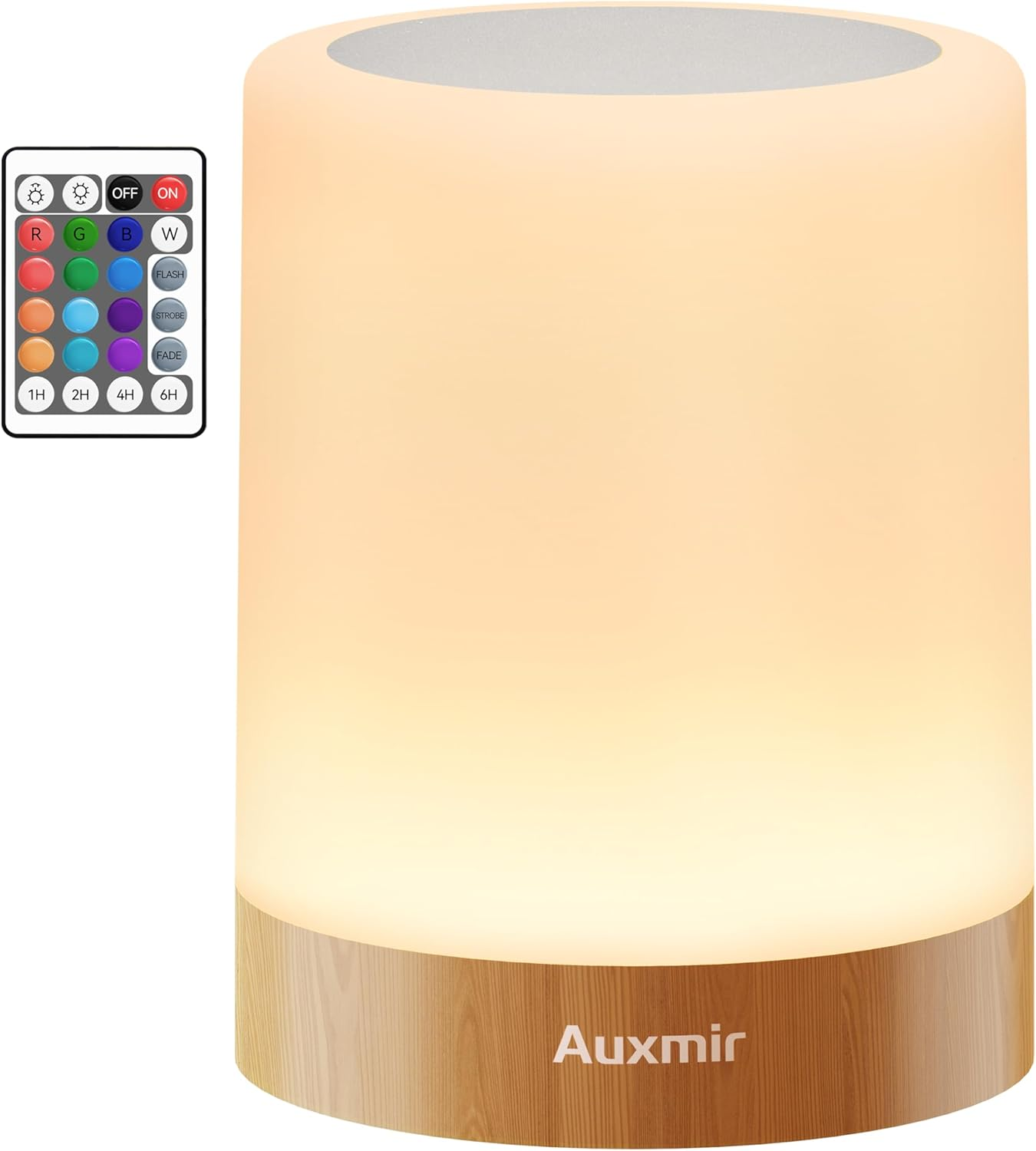 Auxmir Night Light for Kids Baby, LED Bedside Lamp for Nursery, Touch Sensor and Remote Control Dimmable, USB Rechargeable and Sleep Aid, 13 Colors Changing Portable Lamp for Bedroom Eye Caring