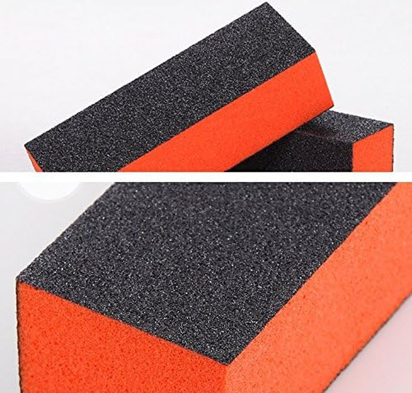 Onwon 10 PCS Sanding Buffing Nail Polisher 4 Way Polish Buffer Buffing Block Nail Files Art Pedicure Manicure File(Black Red) image number 2