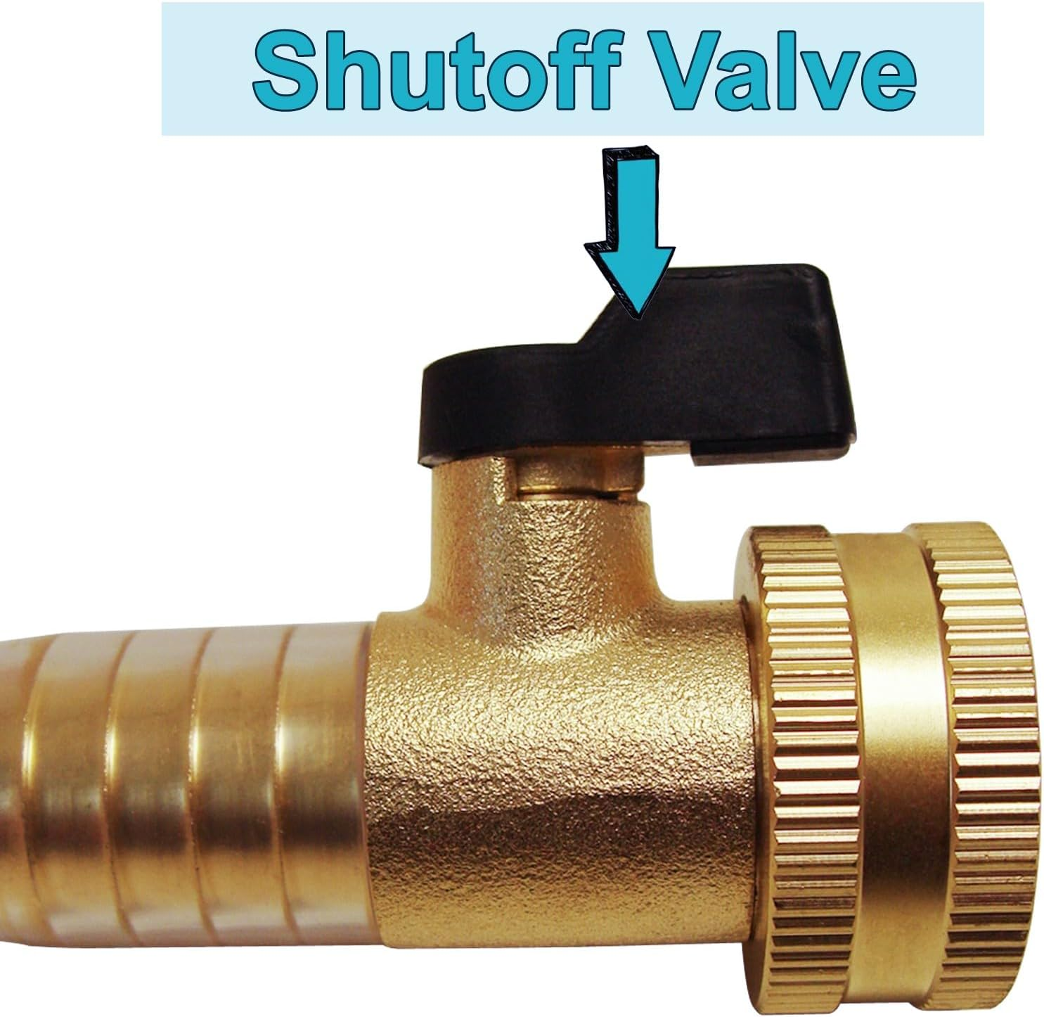 Brass RV Water Tank Filler - Caravan Accessories W/Shutoff Valve Eliminate Line Backflow Lead-Free Bevelled 5/8'' Fill Tube image number 3