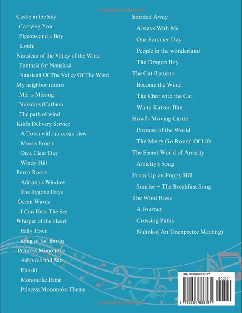 Studio Ghibli Piano Book: 39 Songs for Piano Solo image number 1